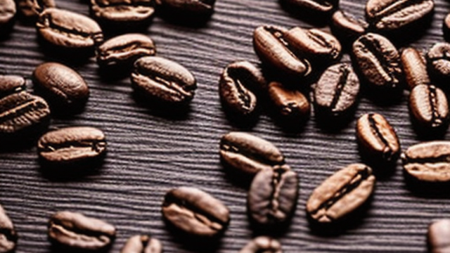 Close-up of round peaberry coffee beans next to regular flat-sided coffee beans